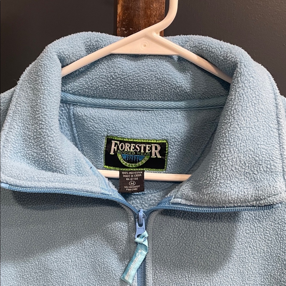 Women's Light Blue Fleece Jacket - Picture 3 of 5